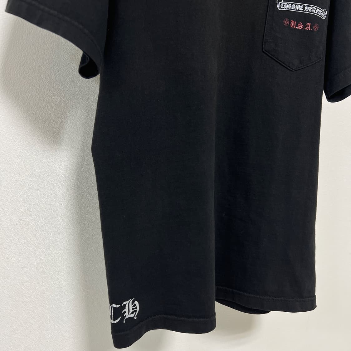 크롬하츠 아메리칸 플래그 성조기 대거 티셔츠 블랙 상품이미지6