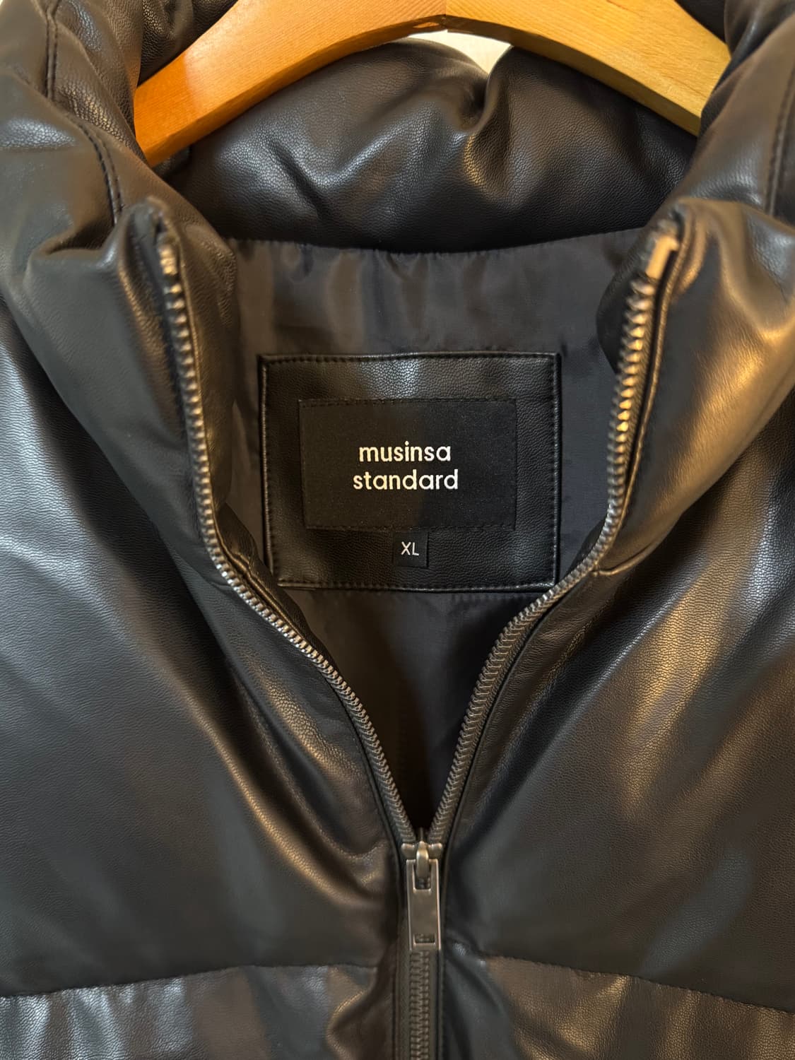 [XL]무신사 스탠다드 레더 숏패딩 상품이미지4
