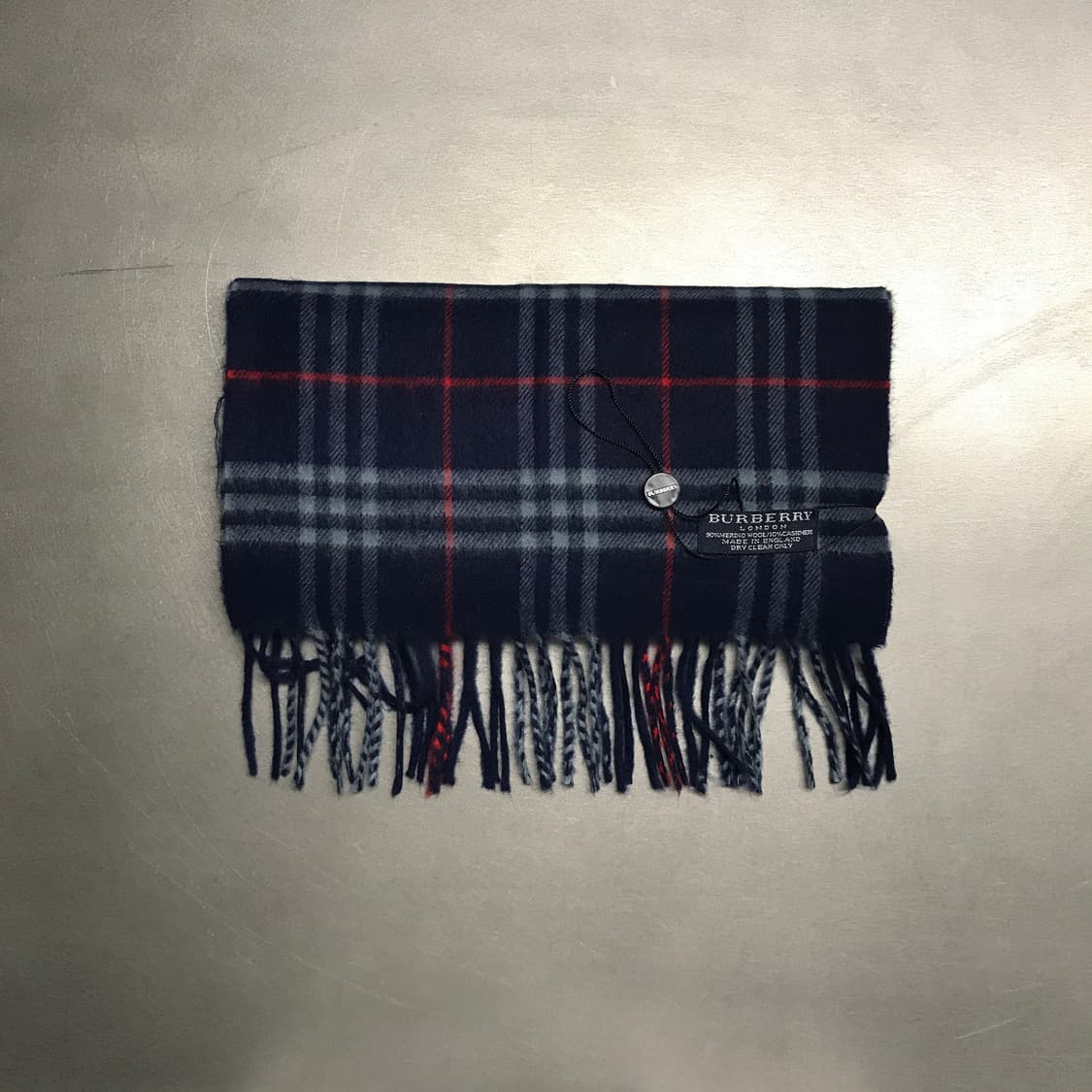 버버리 정품 메리노/캐시미어 머플러 네이비  상품이미지2