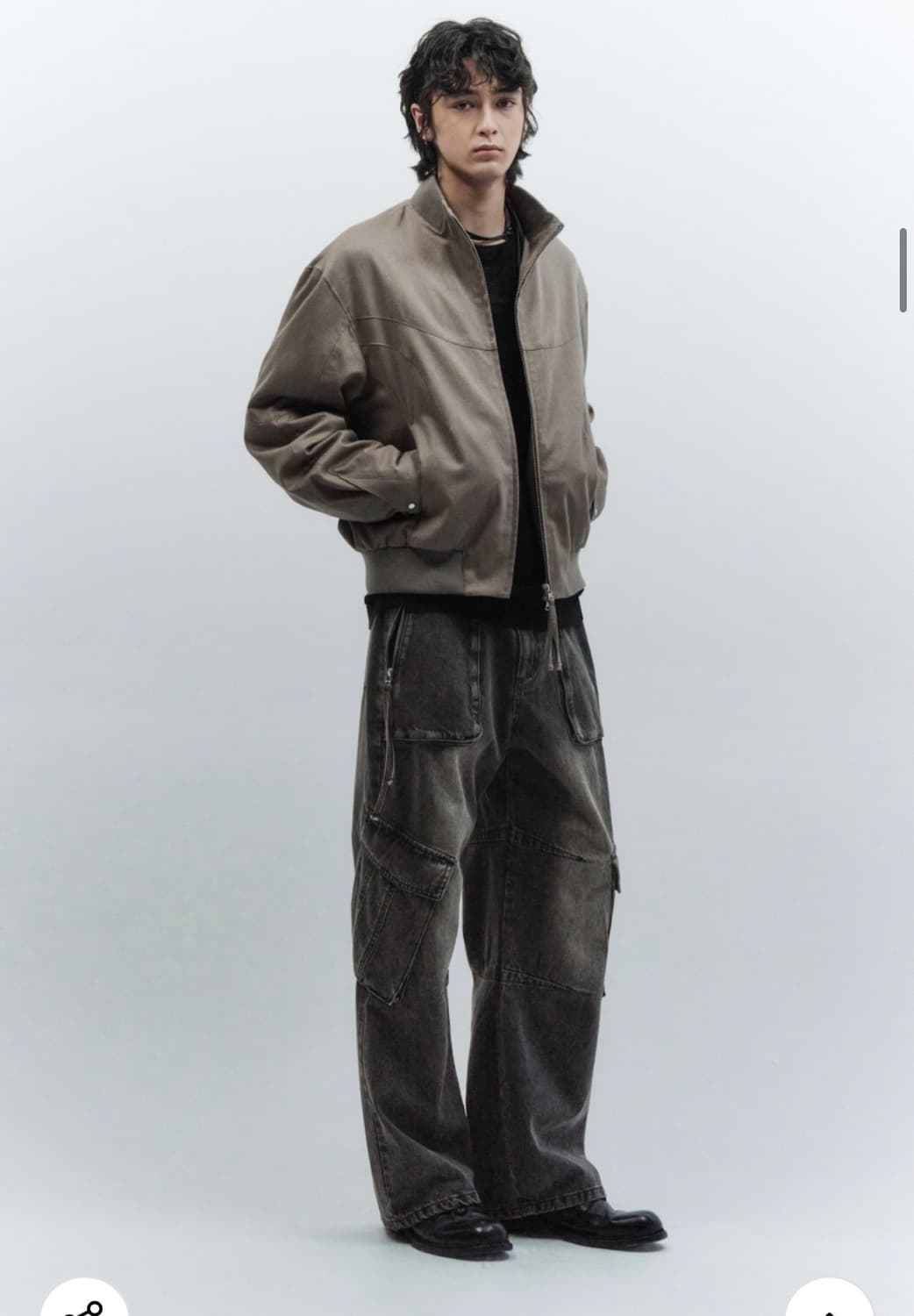 (M) 인사일런스 오브젝트 카고 데님 팬츠 BLACK 판매 상품이미지8