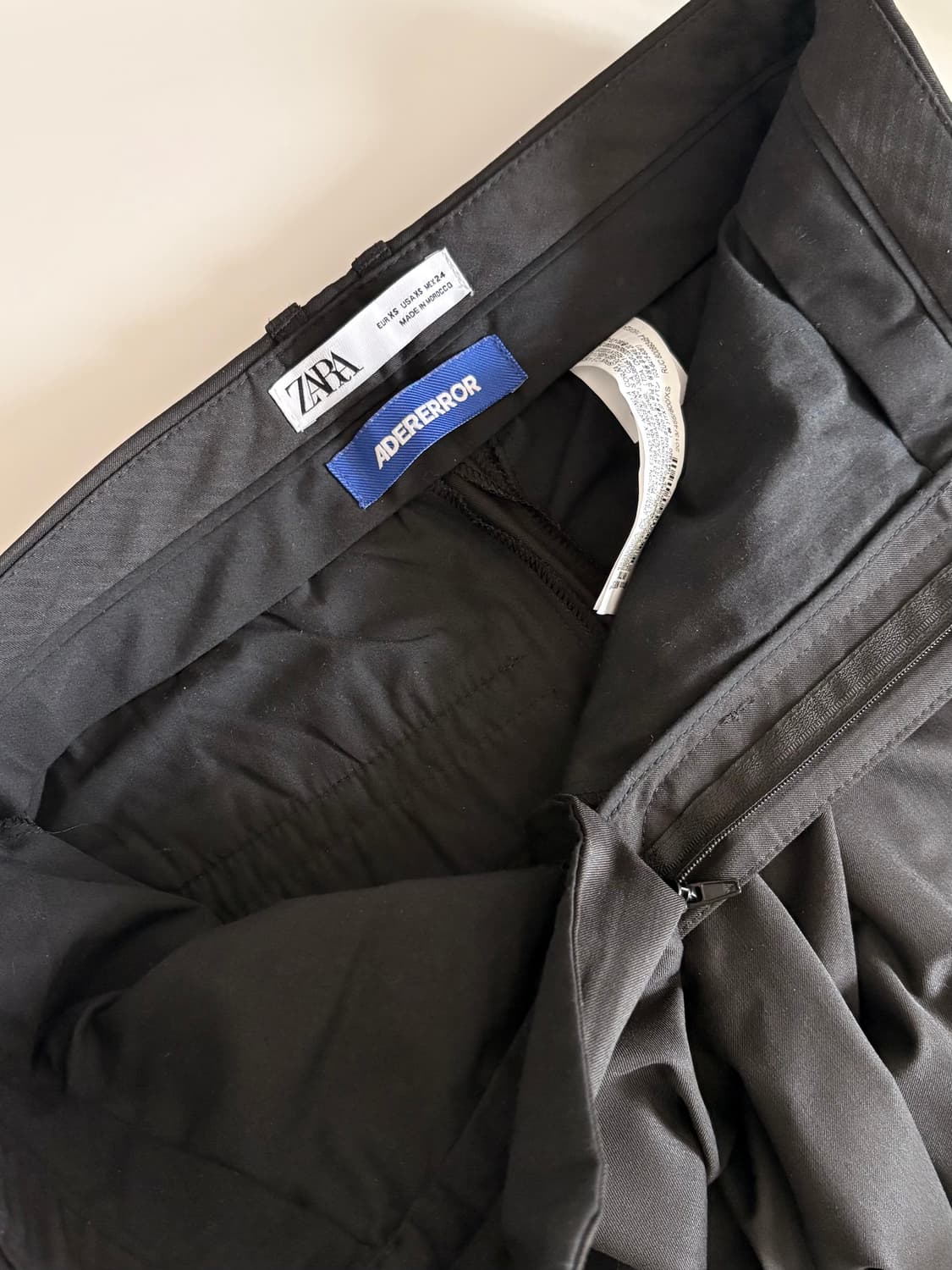 자라 x 아더에러 테이퍼드 트라우저 블랙 xs 상품이미지4