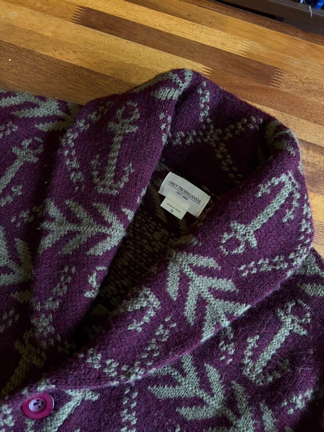 오베이 숄칼라 가디건 남성100 상품이미지8