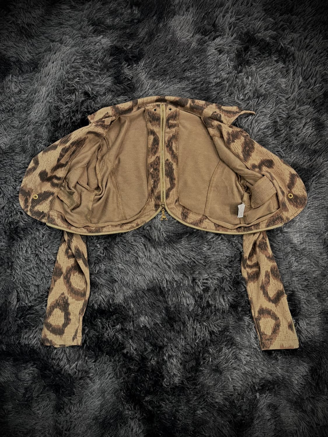 ANZU 레오파드 크롭 지퍼 디테일 자켓 상품이미지5