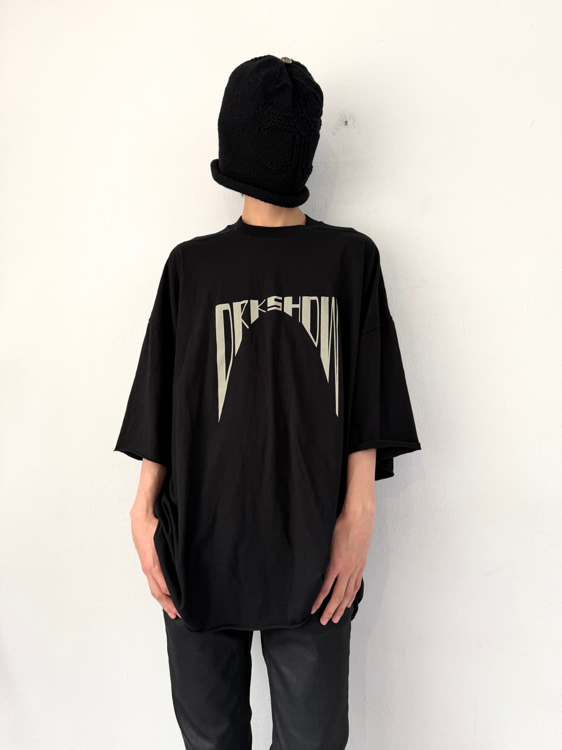 릭오웬스 DRKSHDW Tommy 오버핏 반팔 블랙 상품이미지1