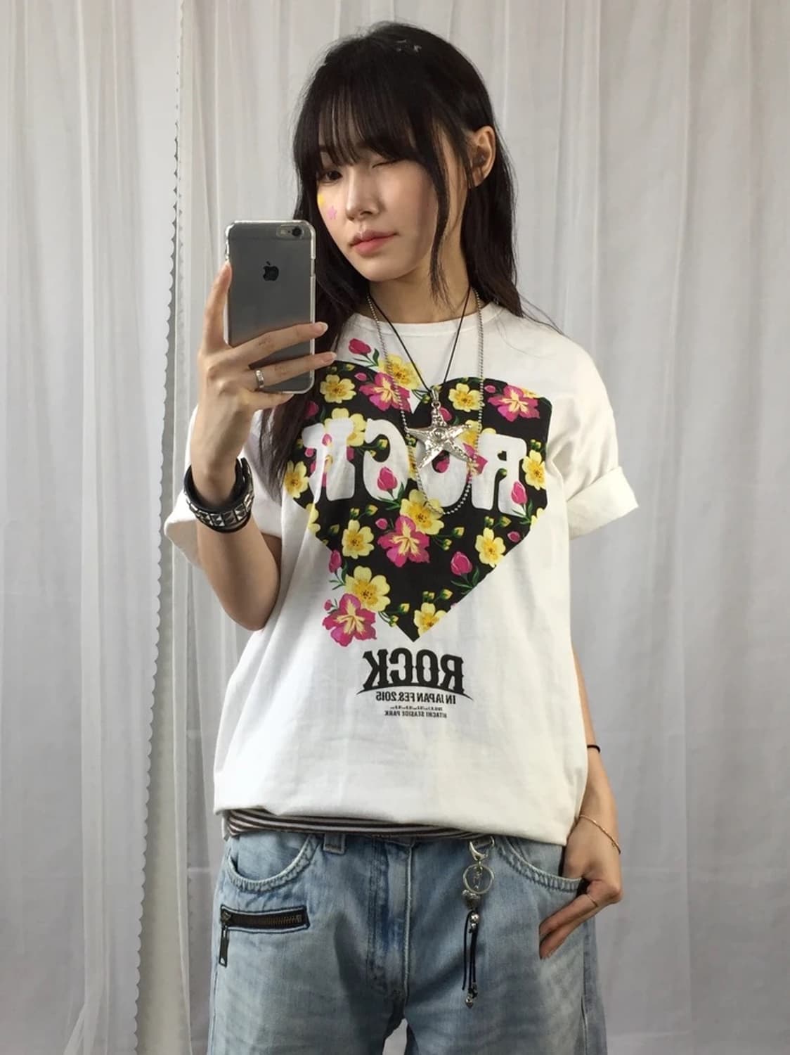 2015 Rock in Japan Floral Tee White 상품이미지3