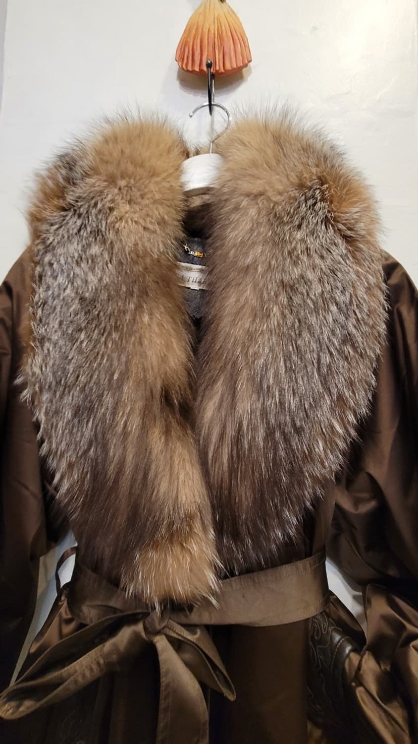 디자이너 밍크내피 폭스퍼 롱코트 상품이미지2
