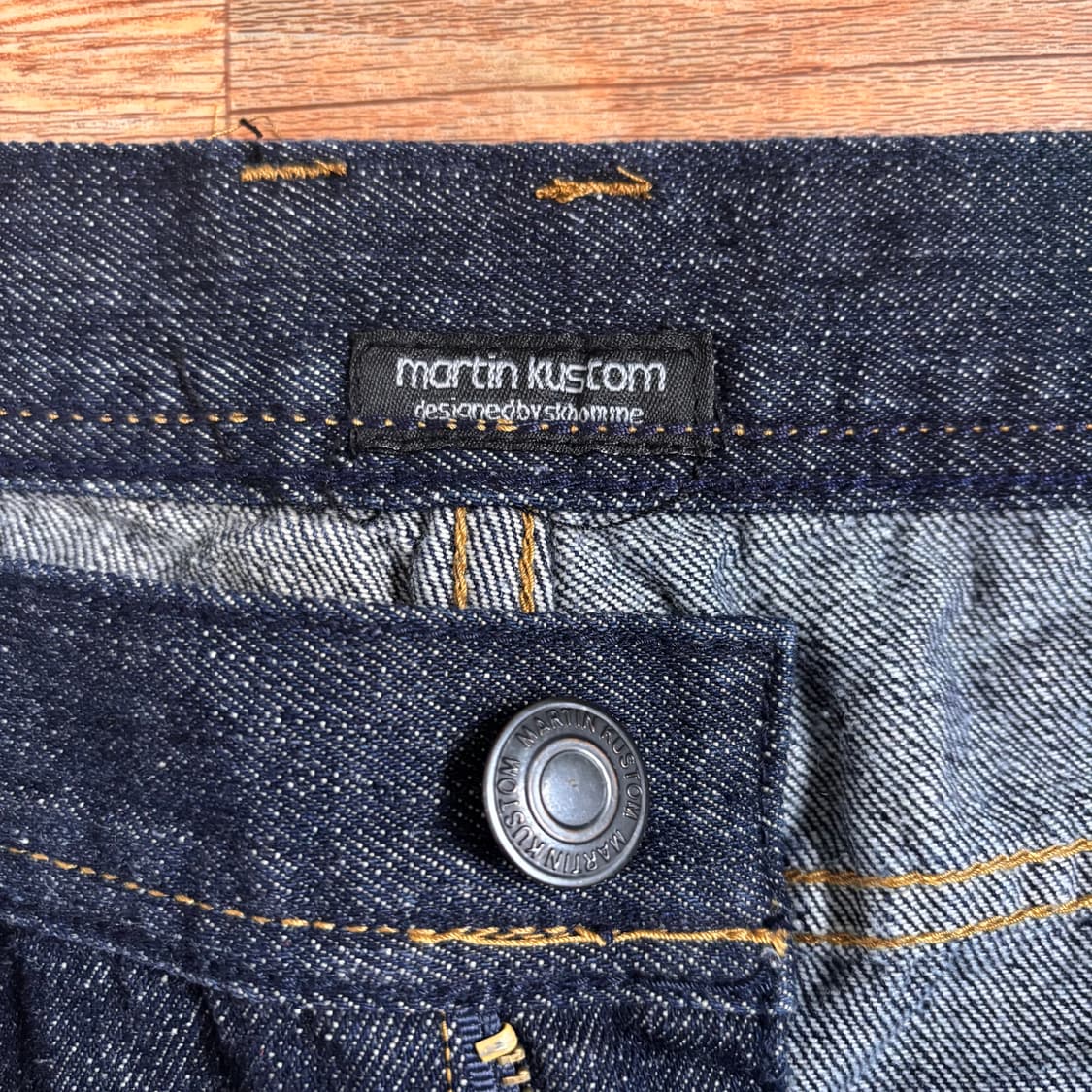 마틴커스텀 청바지 33 34 진청 데님 슬림 일자 새제품급  상품이미지7