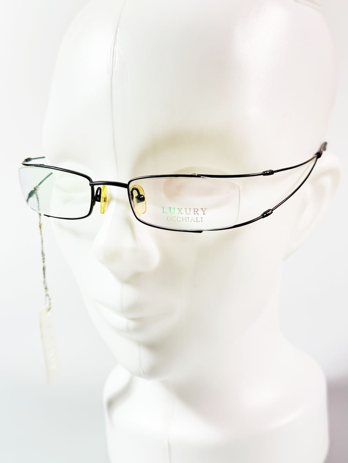 LUXURY OCCHIALI 블랙 슬림 스퀘어 메탈 빈티지 안경 상품이미지8