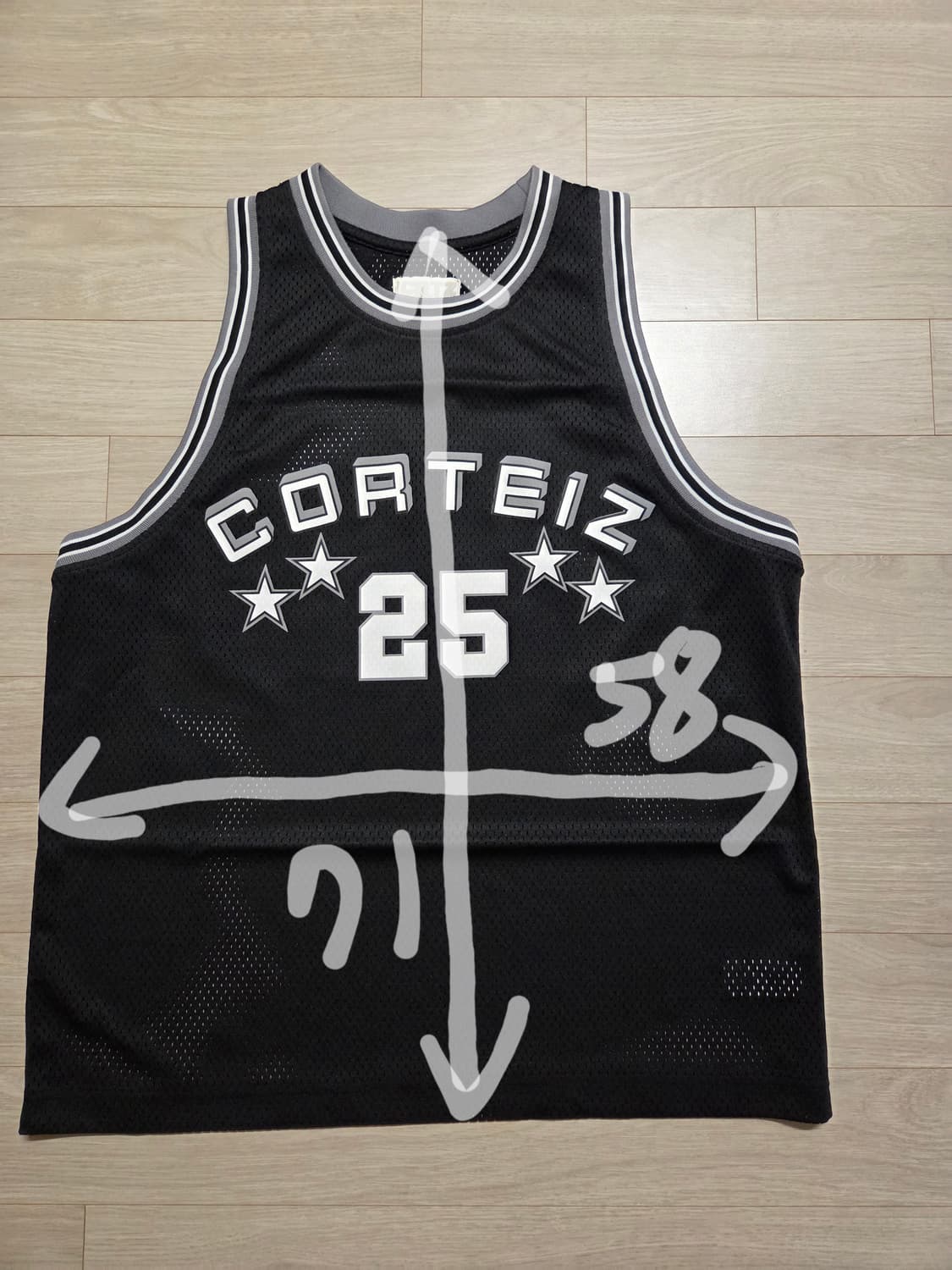 코르테이즈 스타 비볼 저지 블랙 L (새상품) 상품이미지1