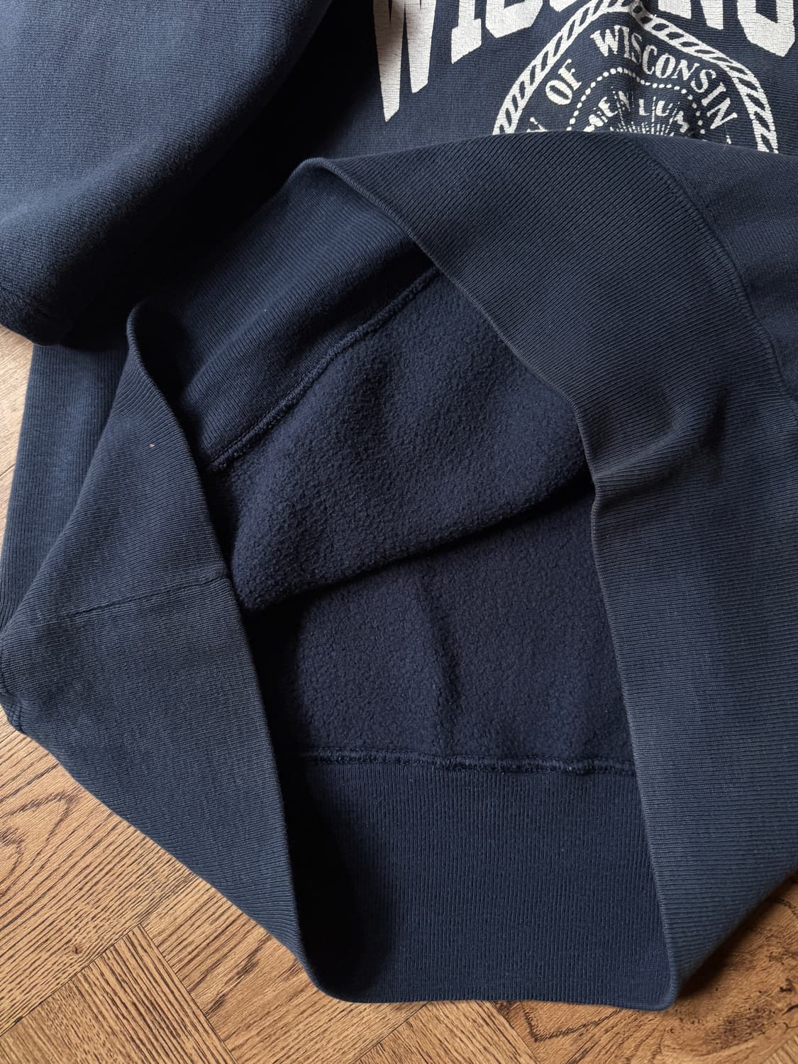 [L]80's 챔피온 리버스위브 USA Made 위스콘신 페이딩 스웻셔츠 상품이미지6