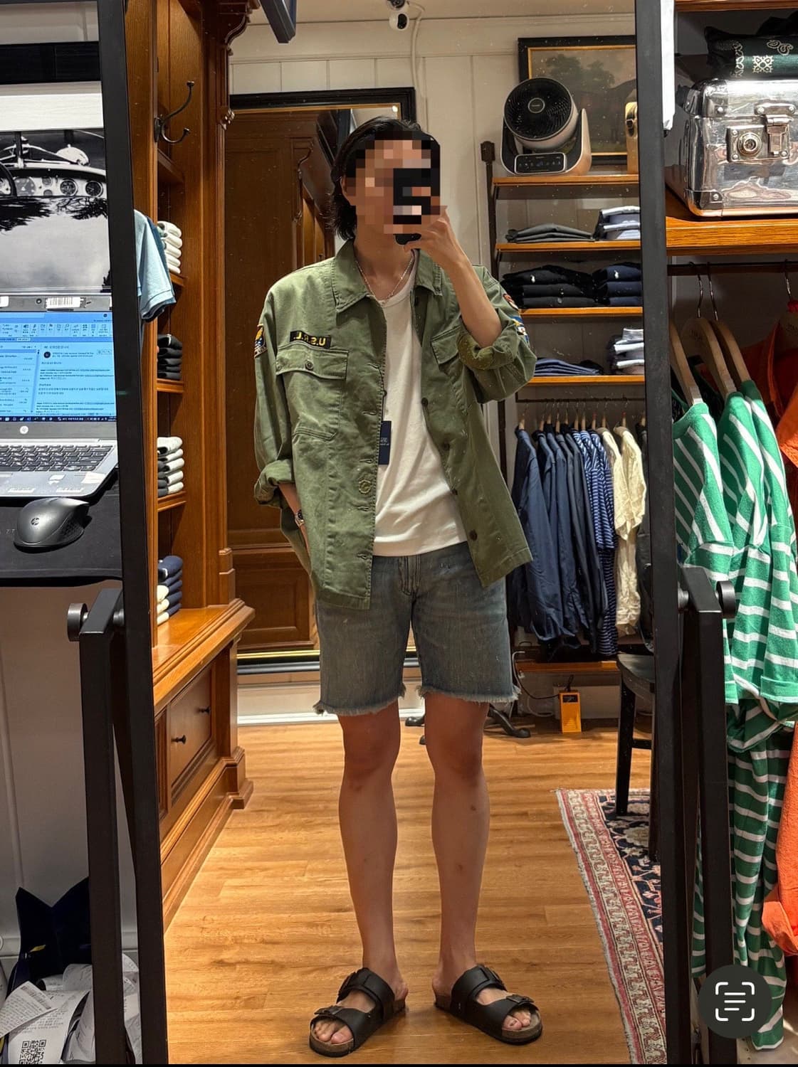 [M] 폴로 랄프로렌 25FW 릴렉스핏 헤링본 트윌 워크셔츠 디비전 상품이미지10