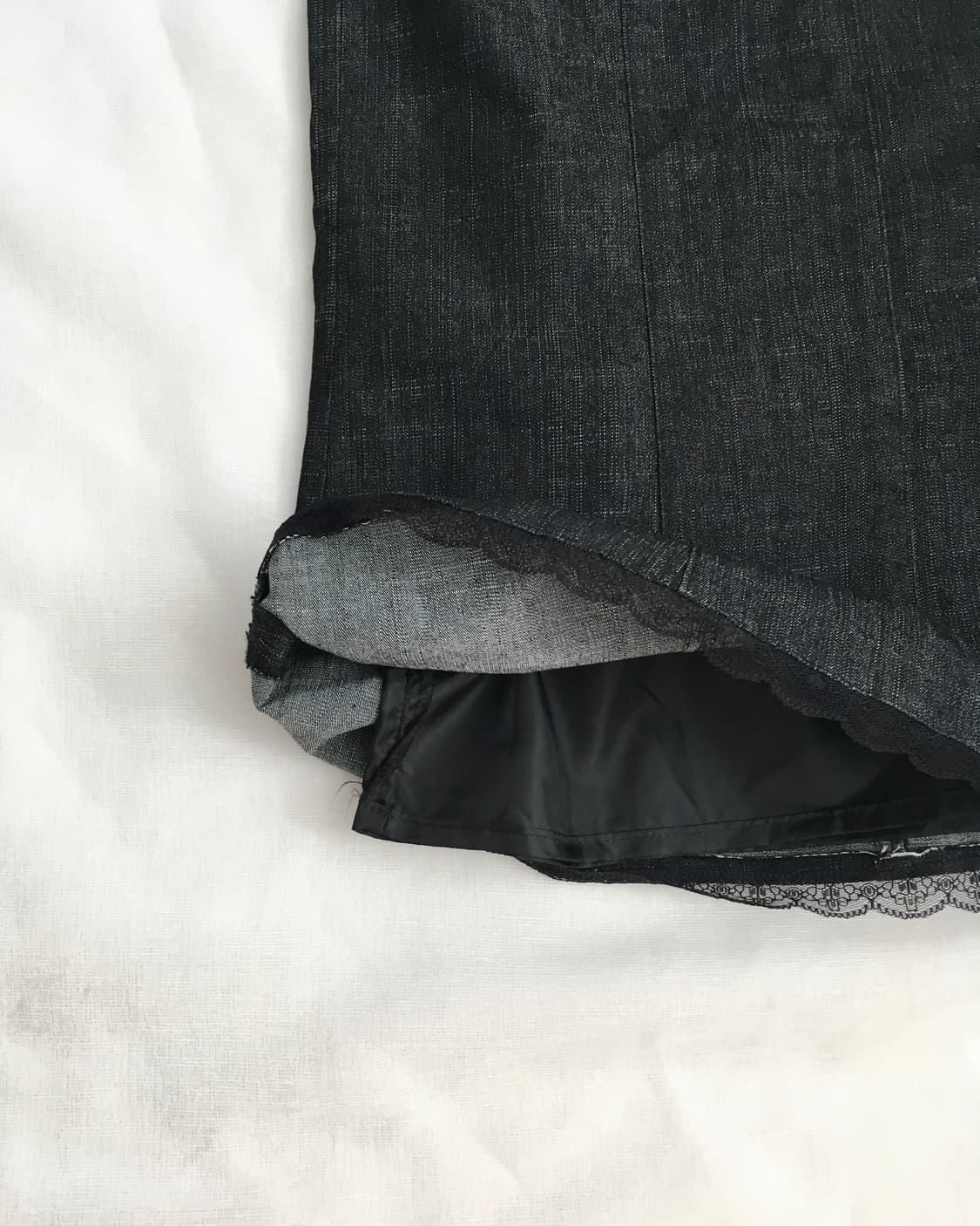 Denim Lace Skirt 상품이미지3