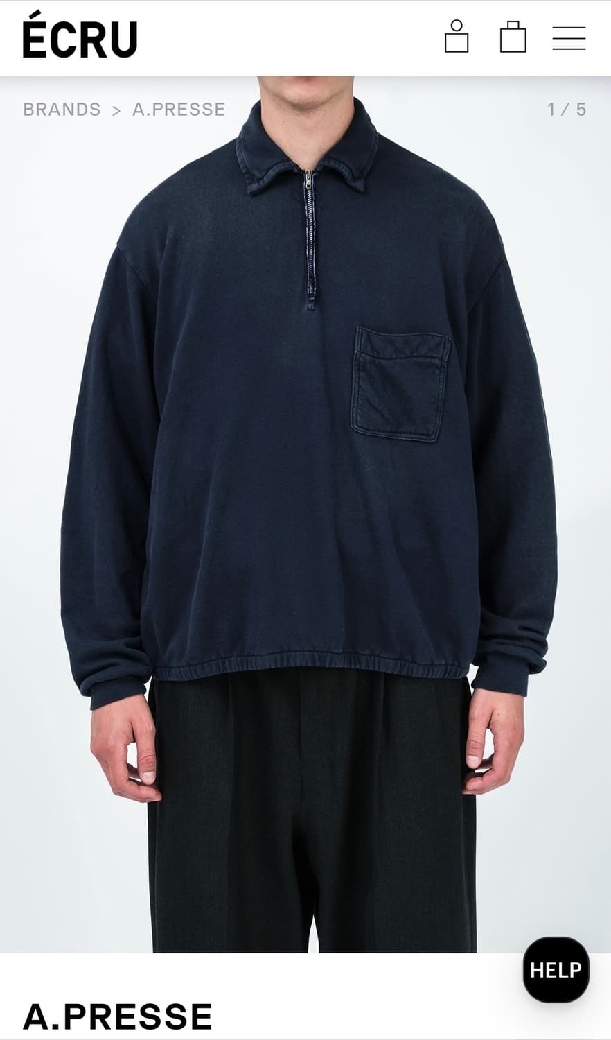 아프레쎄 A.PRESSE VINTAGE LIGHT WEIGHT HALF  상품이미지3