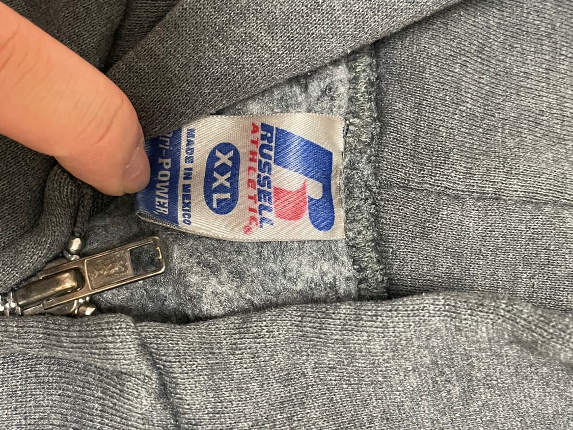 [XXL]빈티지 러셀 에슬레틱 후드집업 그레이 상품이미지3