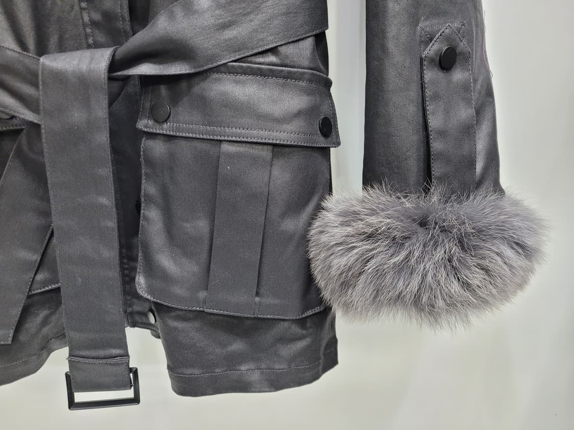 (새상품급) 안나수이 20FW 폭스퍼 다운 패딩 벨티드 자켓 / 여 55 상품이미지5