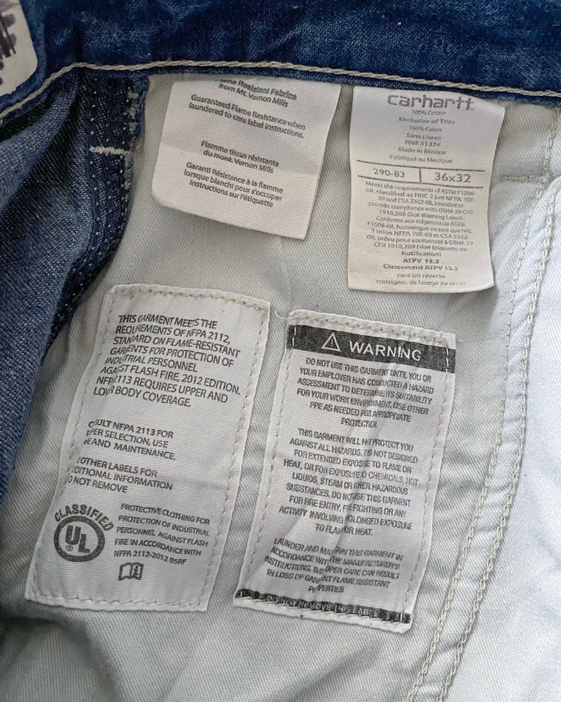 칼하트 페인팅 데님 워크 팬츠 상품이미지9