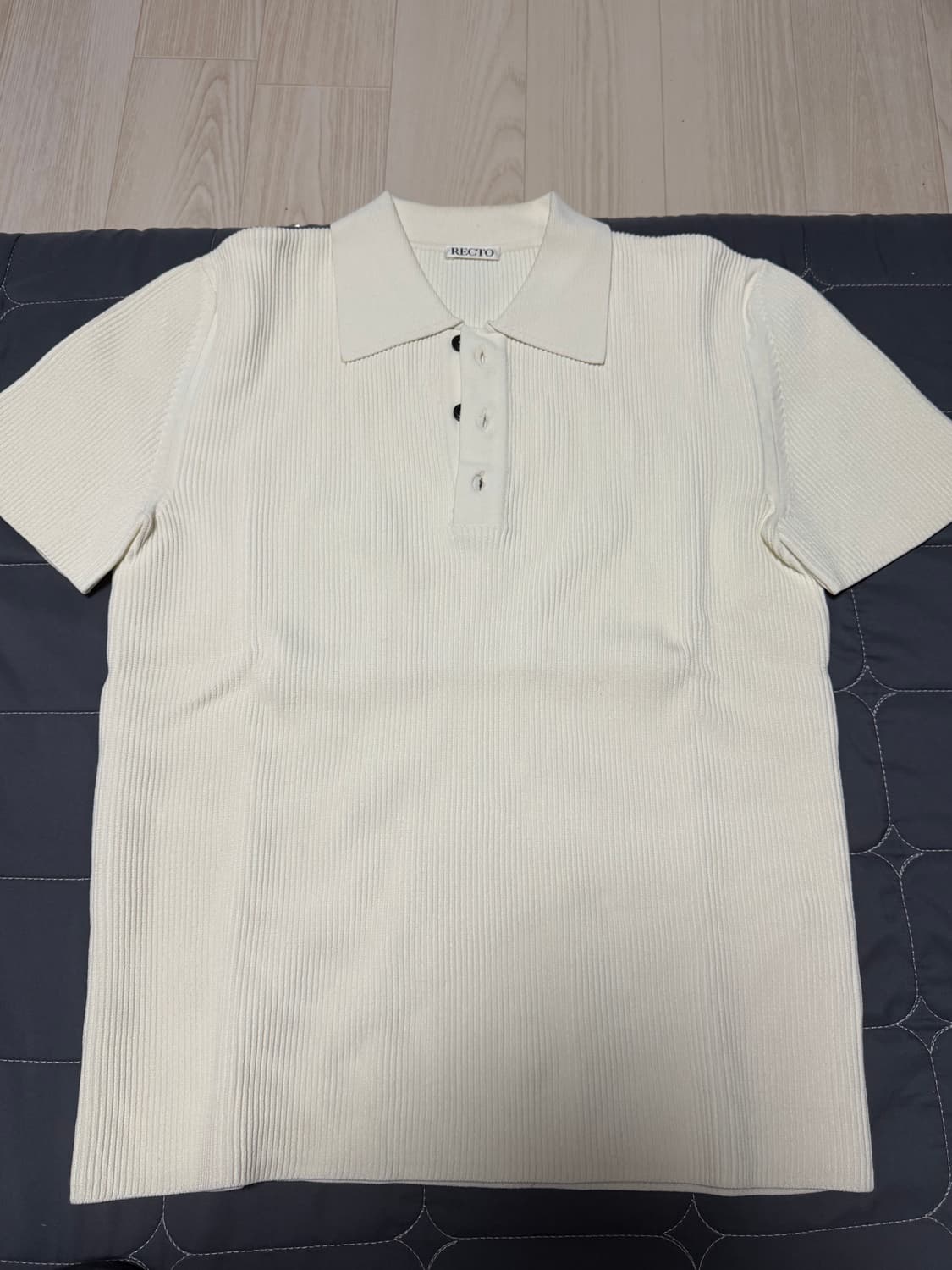 렉토 컴팩트 카라 니트 아이보리 클래식 폴로 s 상품이미지3