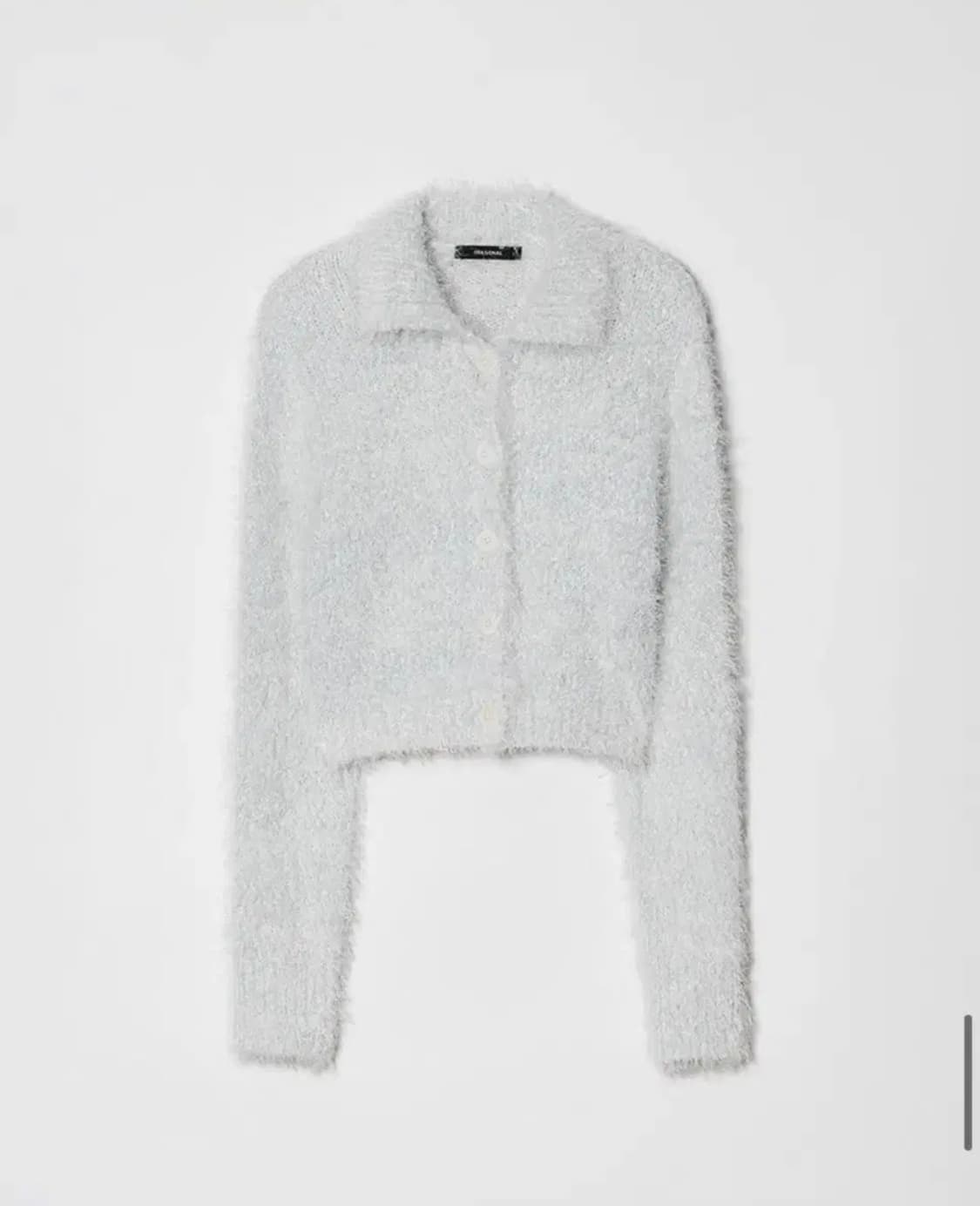 다이애그널 퍼지 니트 가디건 상품이미지1