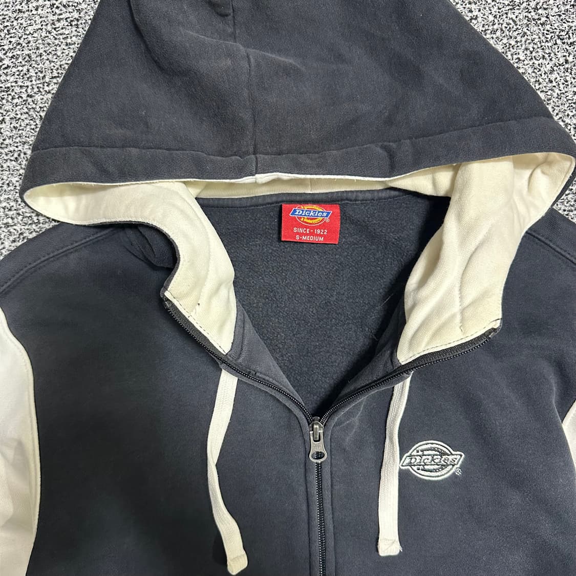 (M) 디키즈 블랙 화이트 나그랑 후드집업 상품이미지2