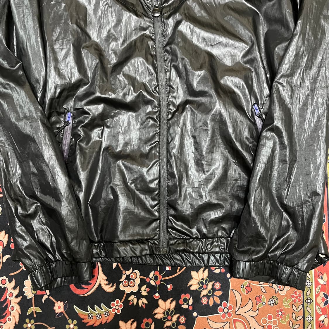 컨버스 원스타 로고 유광 바람막이 후드 자켓 L/100 상품이미지3