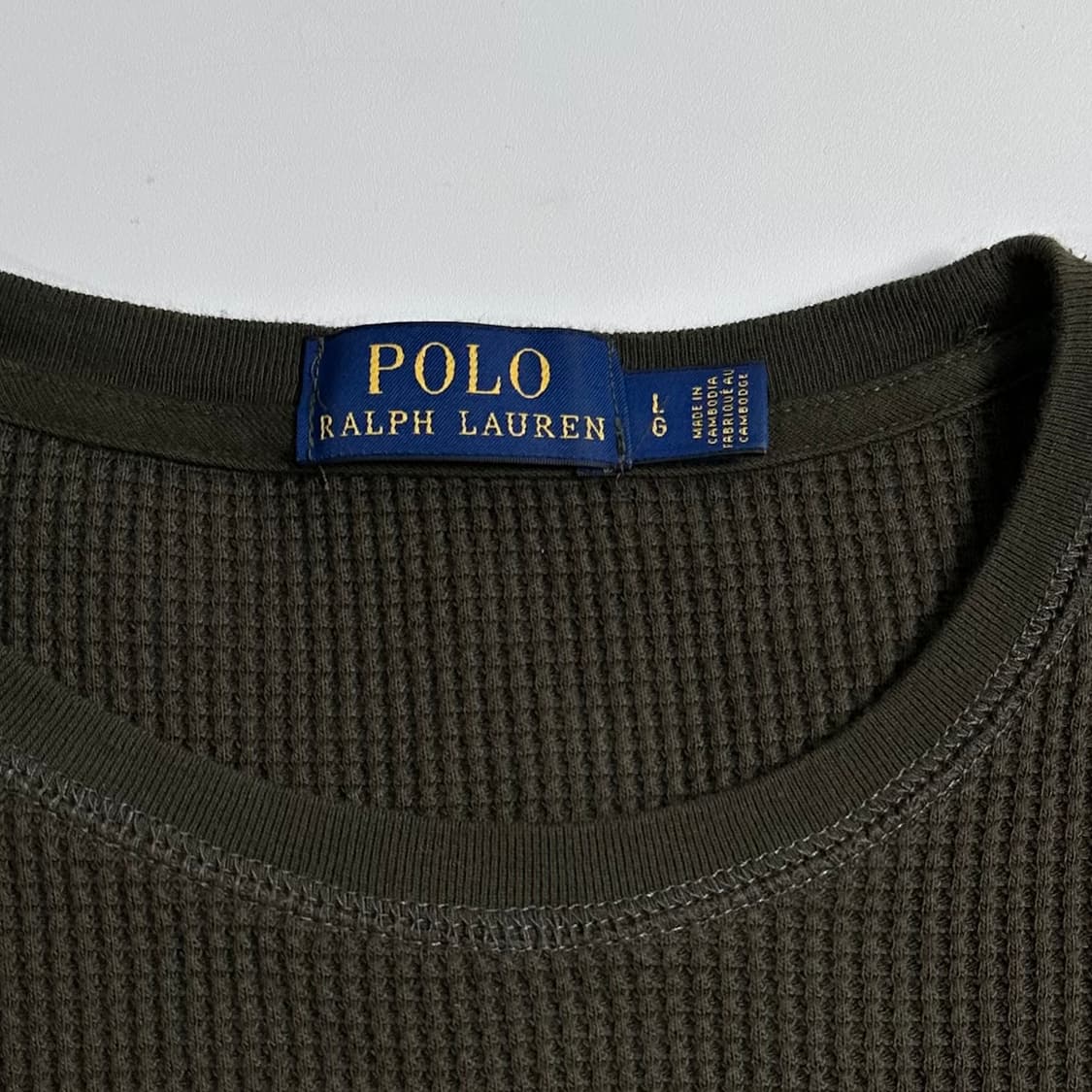 폴로 랄프로렌 카키 와플 티 상품이미지4