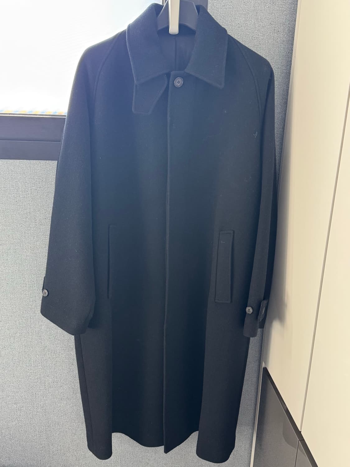 스튜디오 톰보이 레글런 발마칸 코트 블랙 L 상품이미지5