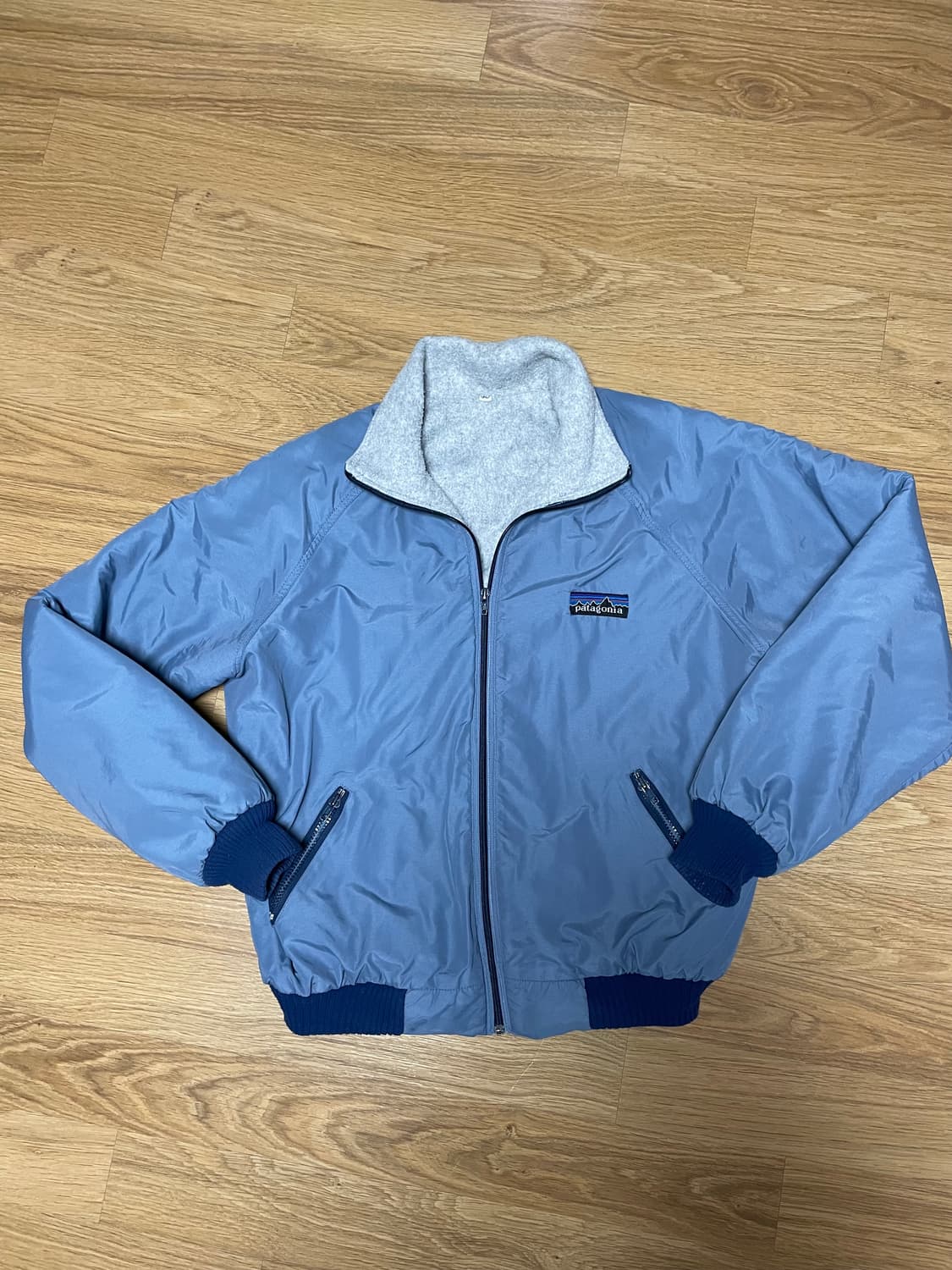 파타고니아 쉘드 신칠라 집업 XL 틸 블루 80s 90s 올드 빅로고 상품이미지1