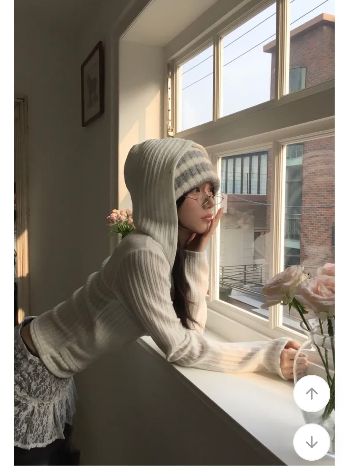 모디무드 앙고라 단가라 비니 그레이 상품이미지3