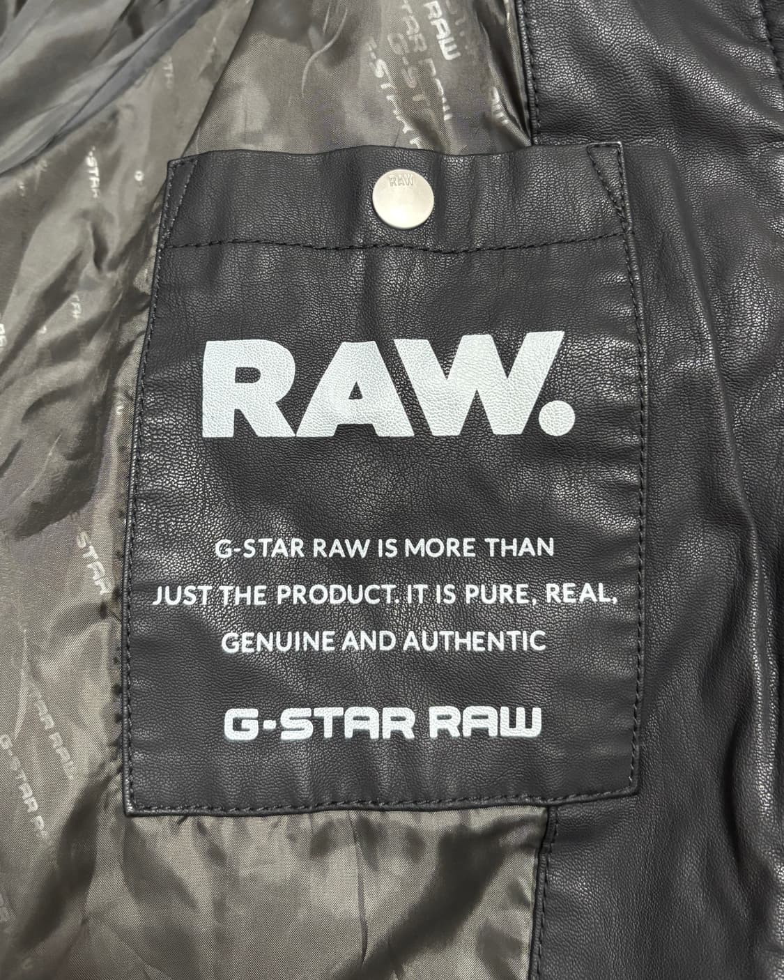 (XL) 지스타로우 코티드 퀼팅 자켓 (레더 이펙트) 상품이미지9