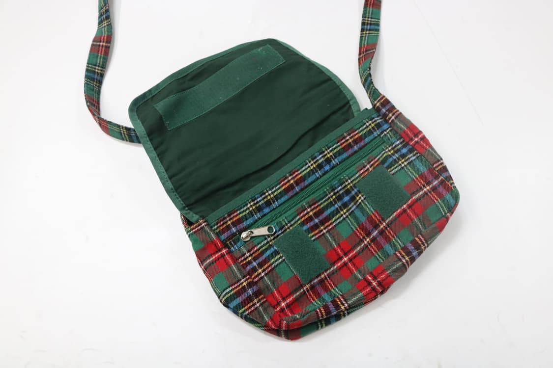 PORTER 레드 체크 울 타탄 크로스백 상품이미지6