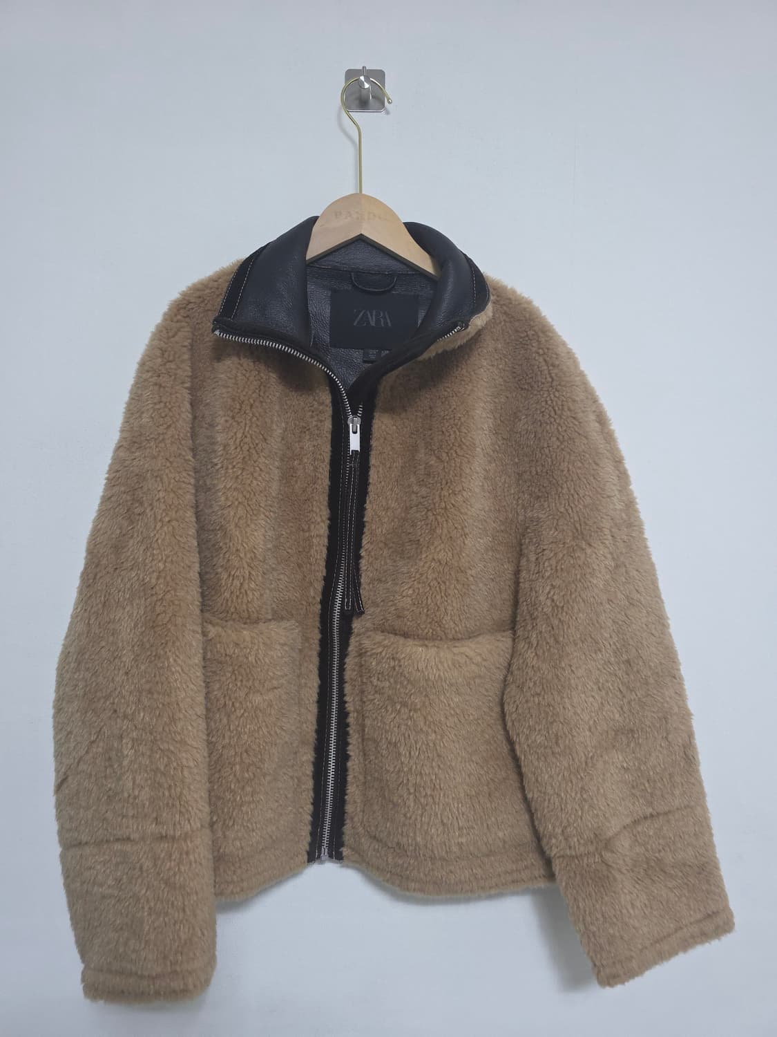 ZARA 자라 에코 시어링 무스탕 자켓 베이지 M 상품이미지3