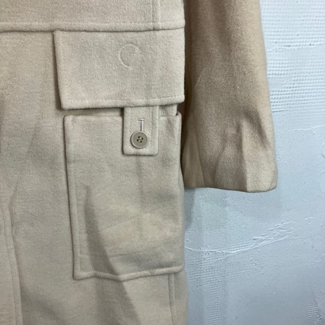 띠어리 화이트 울 코트 상품이미지8