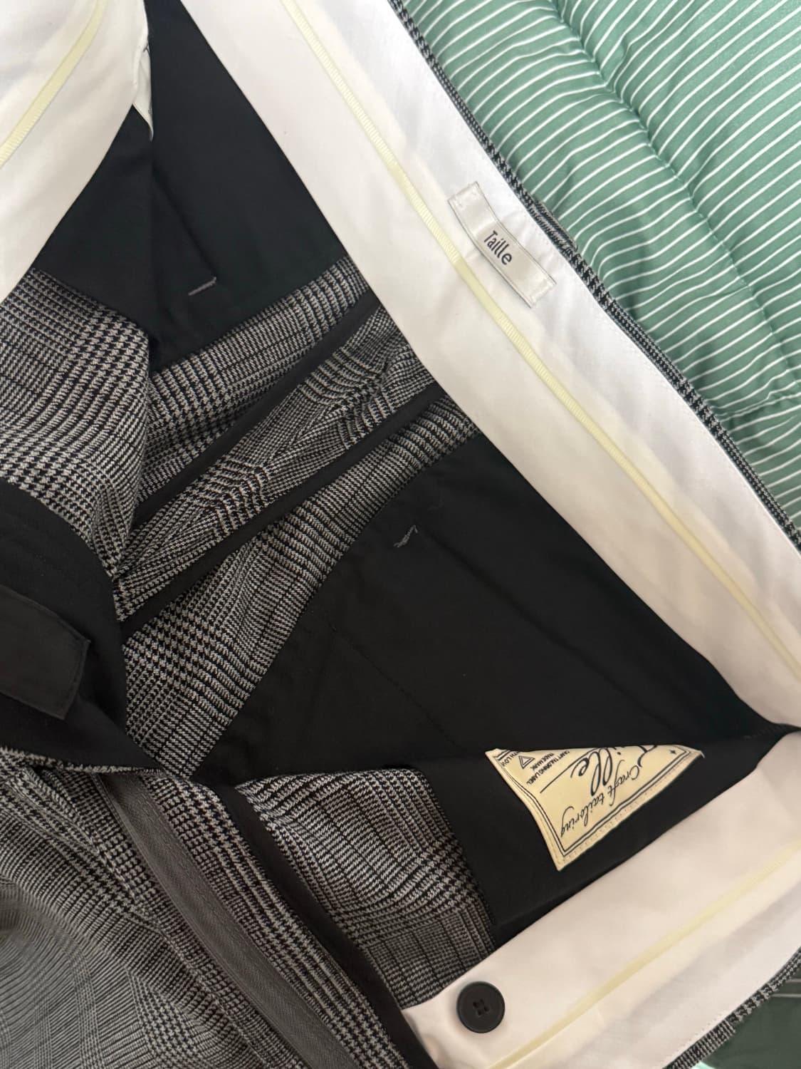 타일레 글렌체크 플레어 울 슬랙스 3 상품이미지8