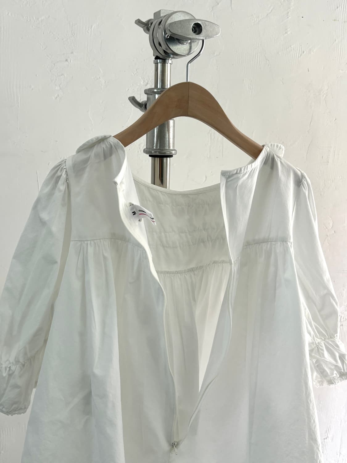 꼼데가르송 걸 화이트 레이스 자수 셔츠 상품이미지6