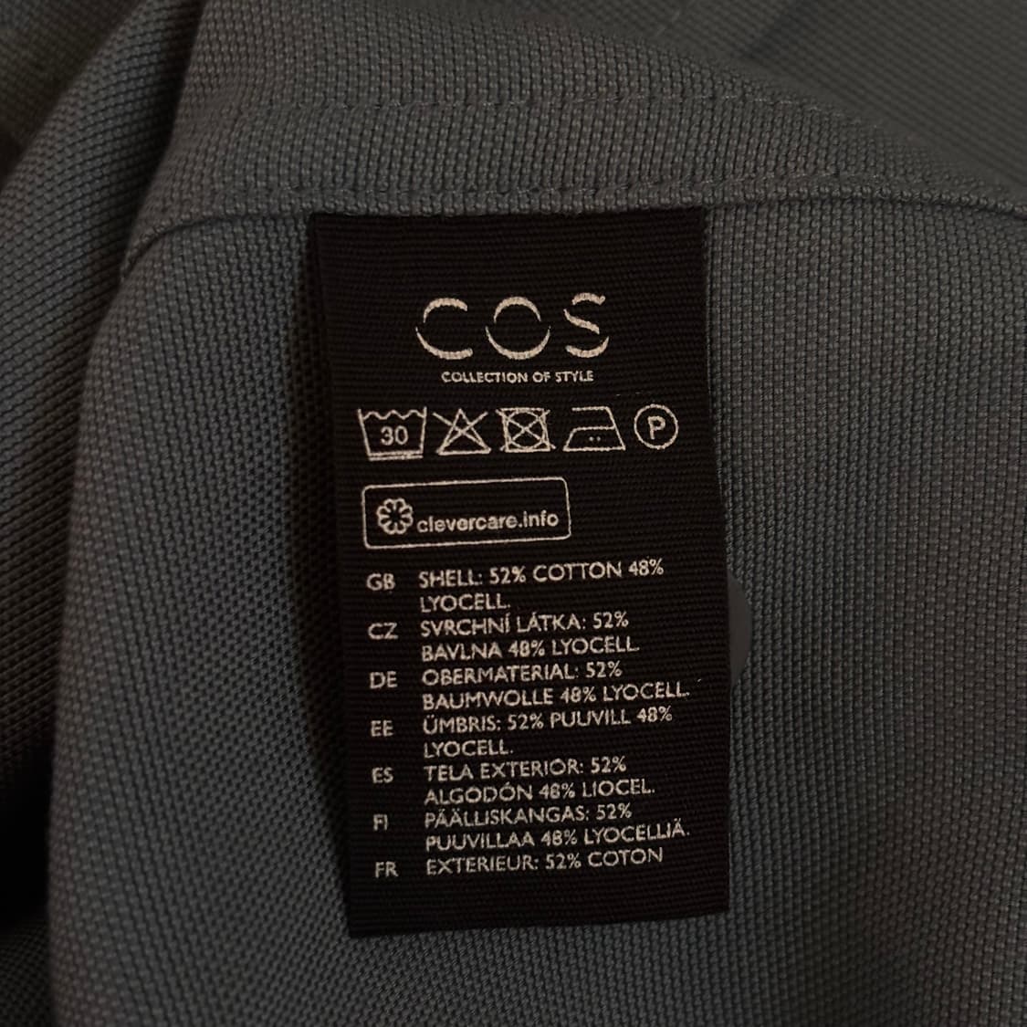 COS 코스 M 박스핏 셔츠형 자켓 루즈핏 블루 그레이 상품이미지9