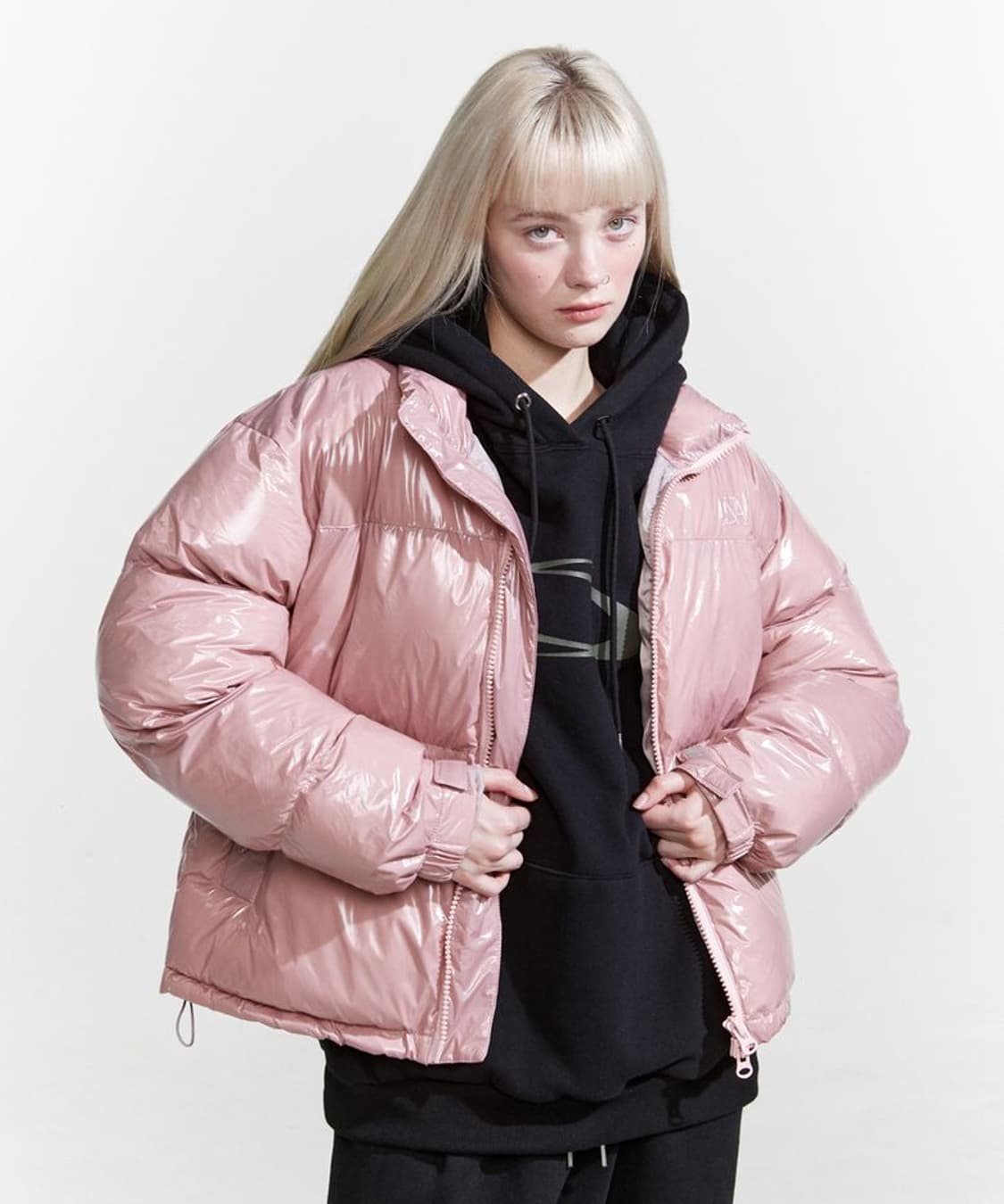 NOIAGO 노이아고 덕다운 숏패딩 - 핑크 상품이미지3