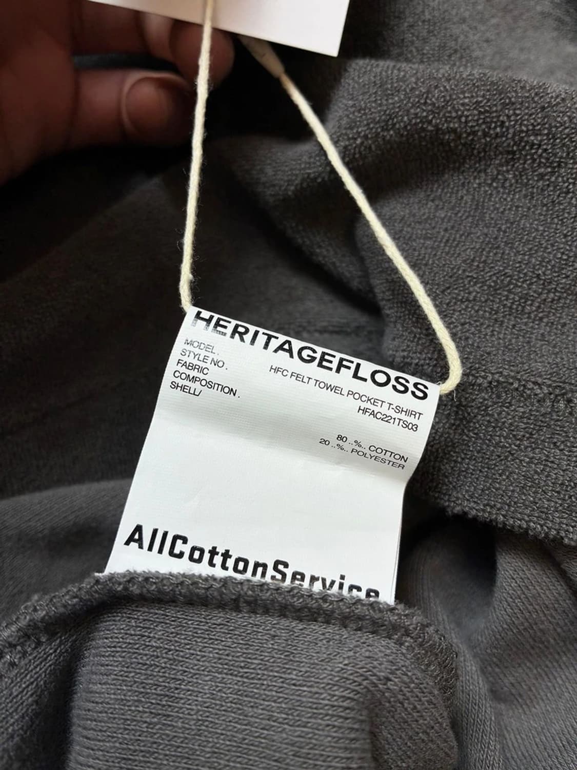 헤리티지플로스 HFC 펠트 타월 포켓 반팔 티셔츠 PN8327 상품이미지8
