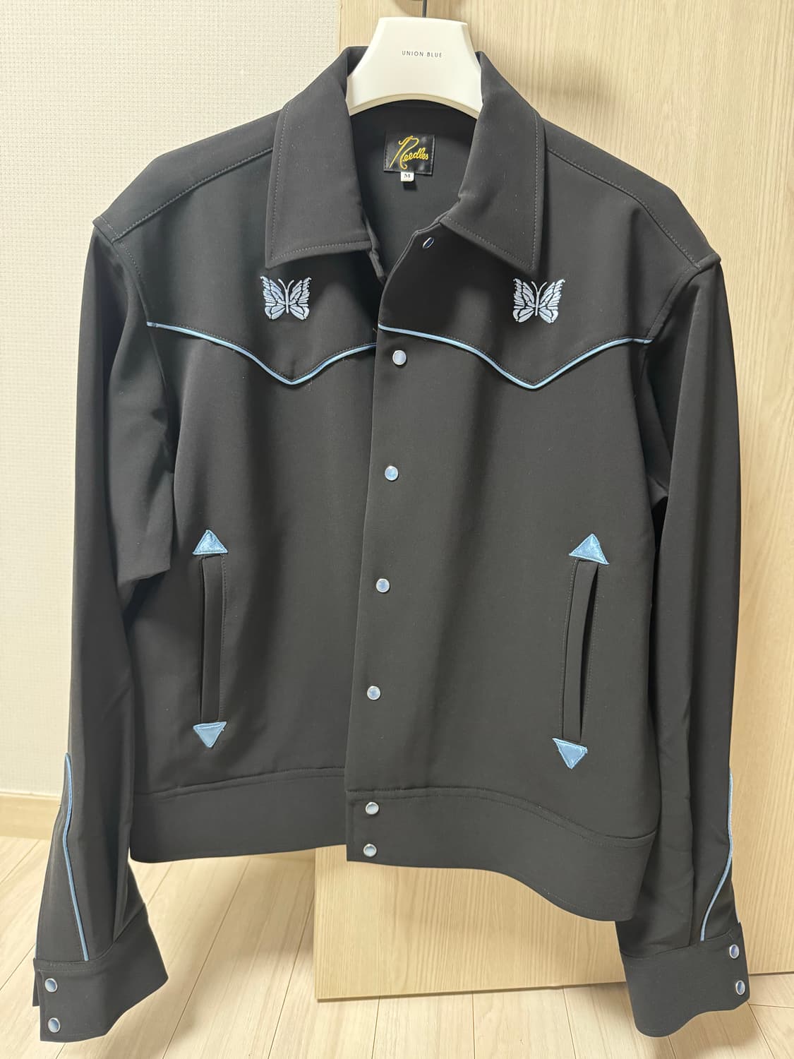 니들스 PE/PU 더블 클로스 파이핑 카우보이 자켓 블랙 M 상품이미지1