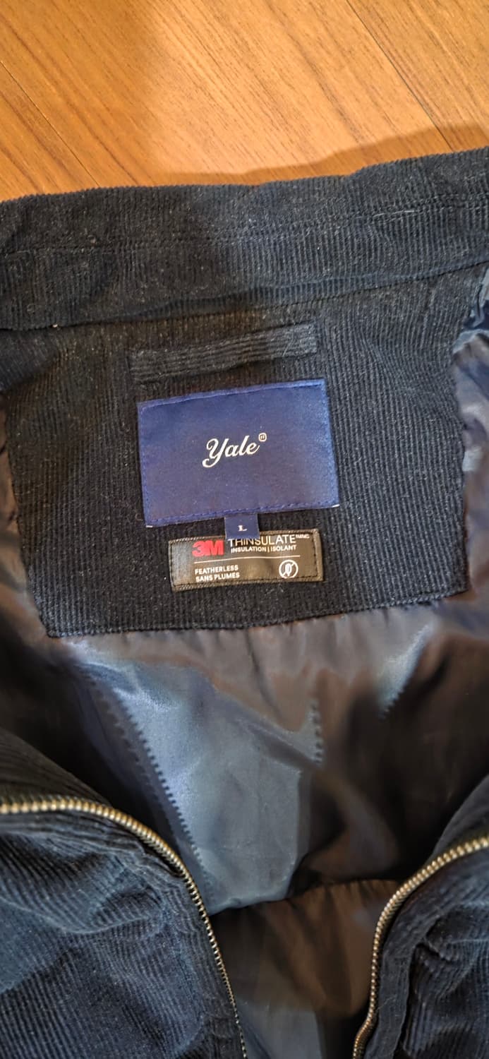 예일 코듀로이 패딩 네이비 L(택포) 상품이미지3