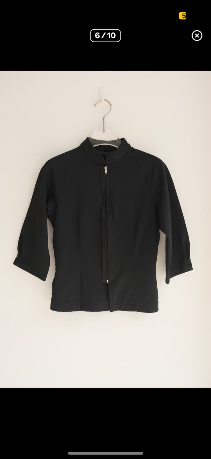China collar zip-up top 상품이미지1