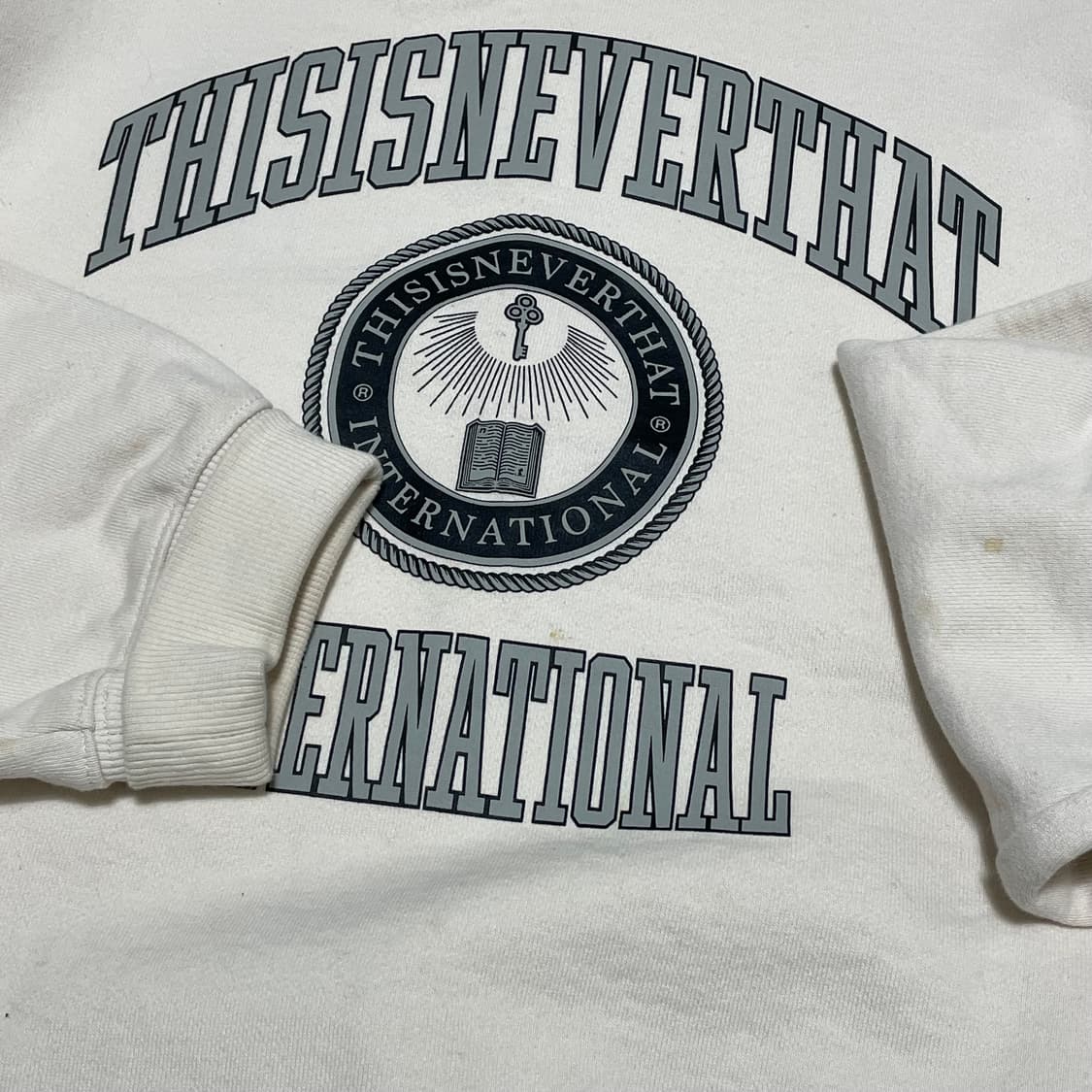 [L] 디스이즈네버댓 아이보리 맨투맨 상품이미지3