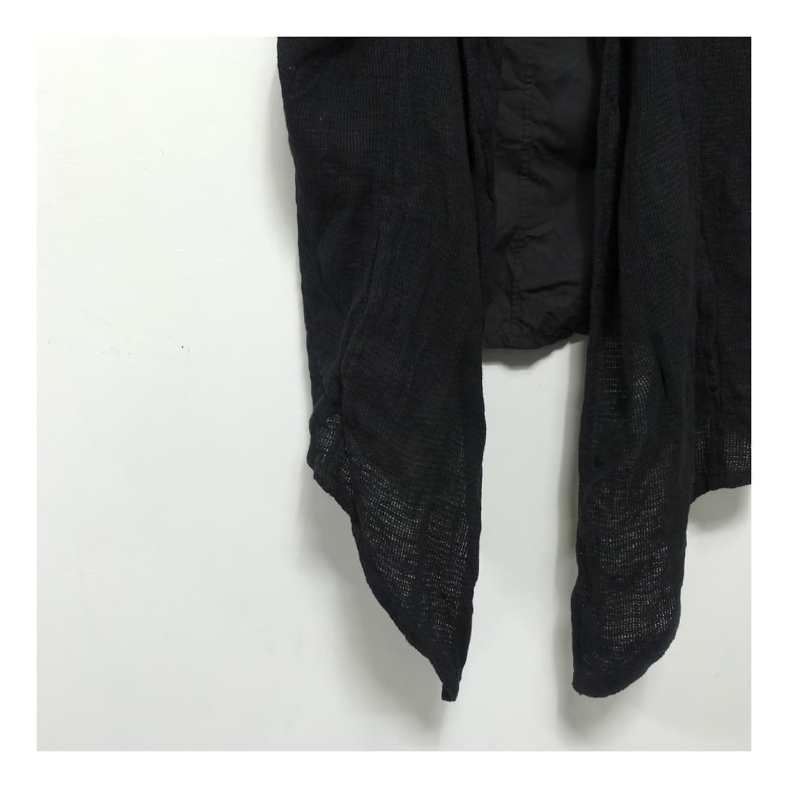 TORNADOMART 아티잔 가공 셔링 리넨 전환 후드 레이어 베스트 상품이미지6