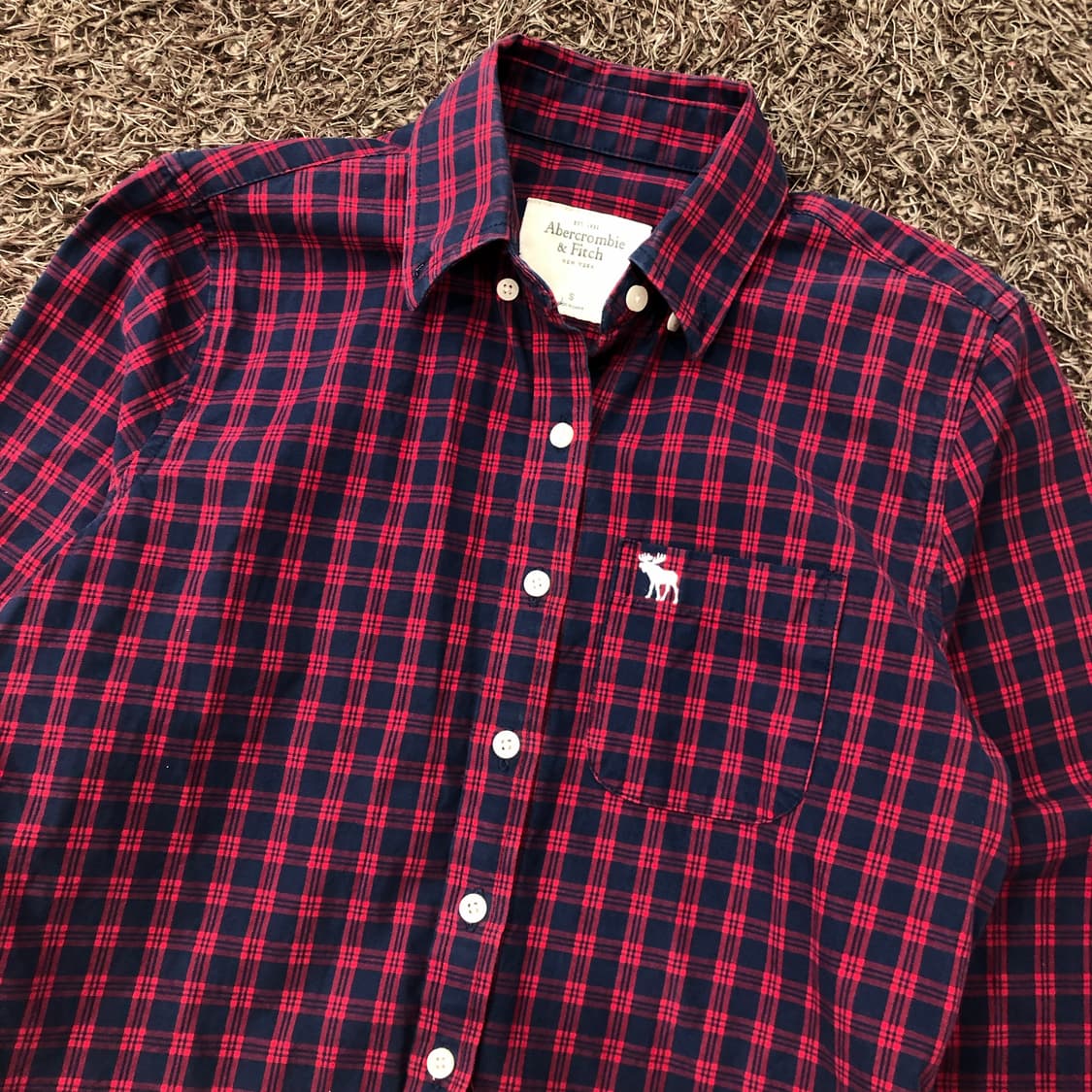 S 아베크롬비 체크 셔츠 상품이미지2