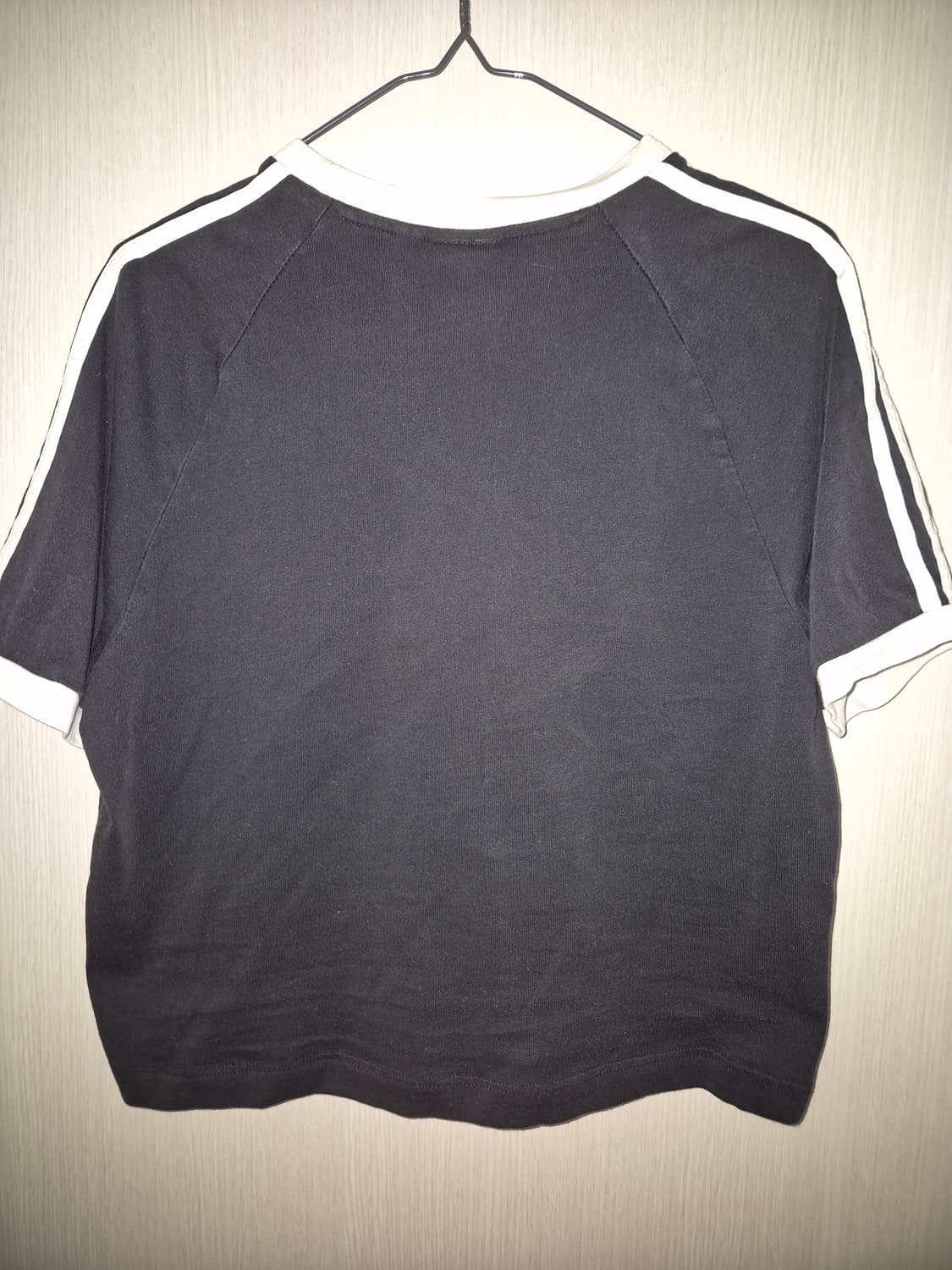 아디다스 블랙 삼선 링거 반팔 티셔츠 L 상품이미지2