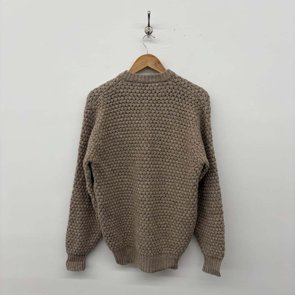 헤인즈 빈티지 버튼 니트 브라운 남L 상품이미지4