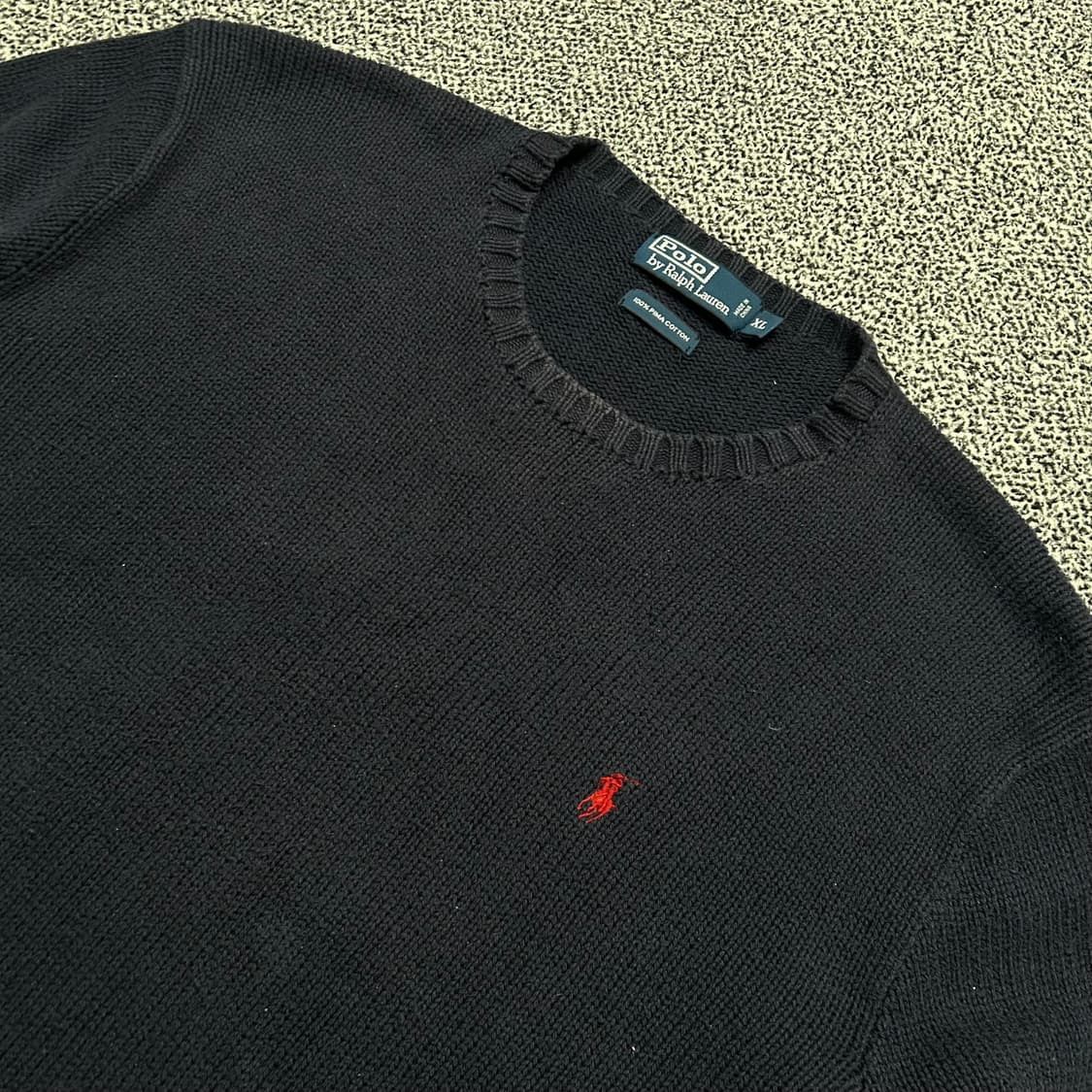 폴로 딥네이비 코튼 라운드 니트 상품이미지2