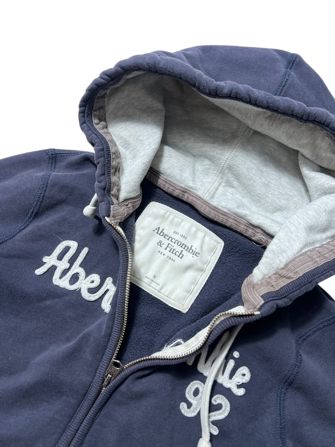 아베크롬비 딱붙핏 네이비 후드집업 M 상품이미지3