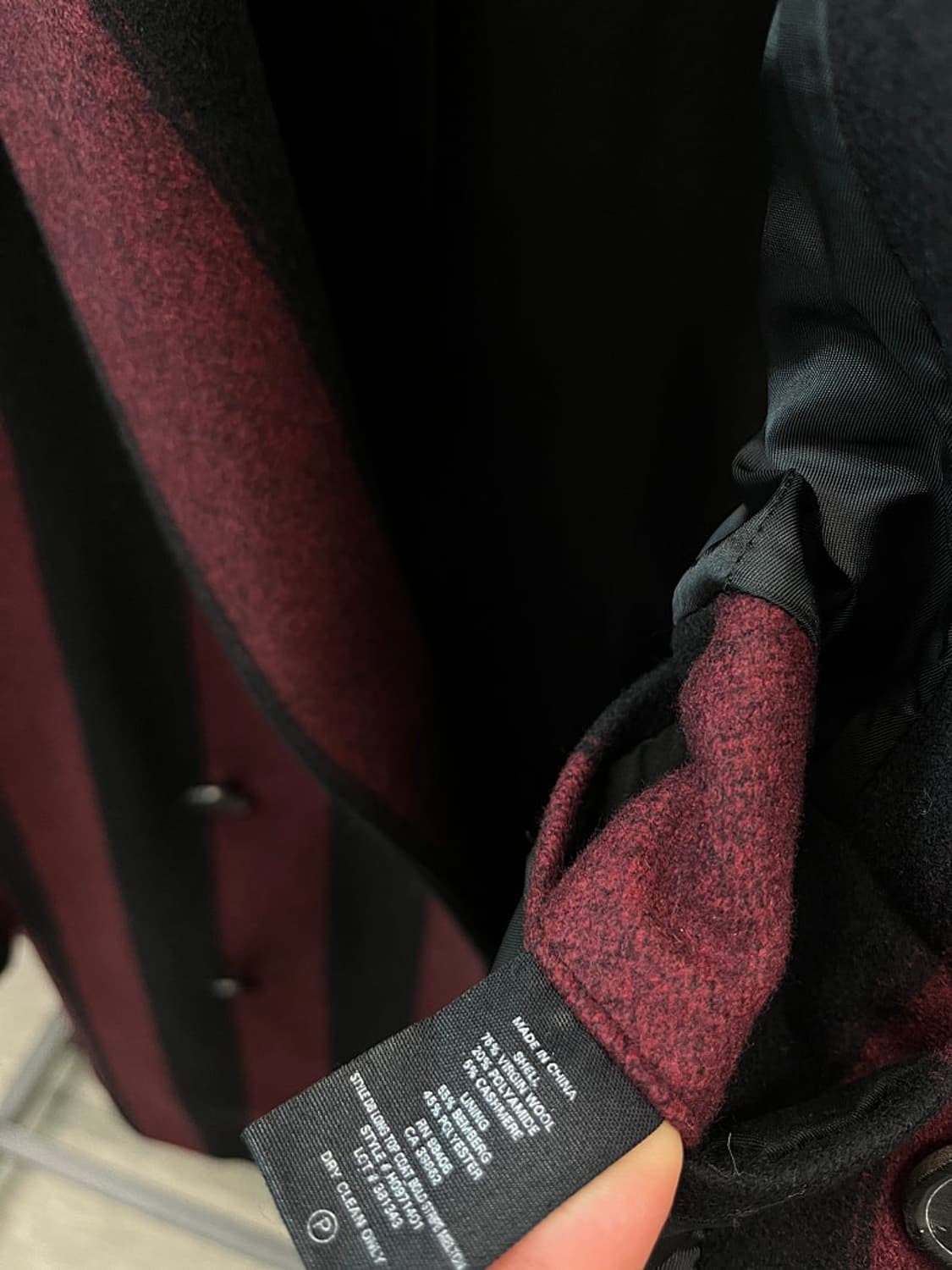 95) 띠어리 버건디 울코트  상품이미지5