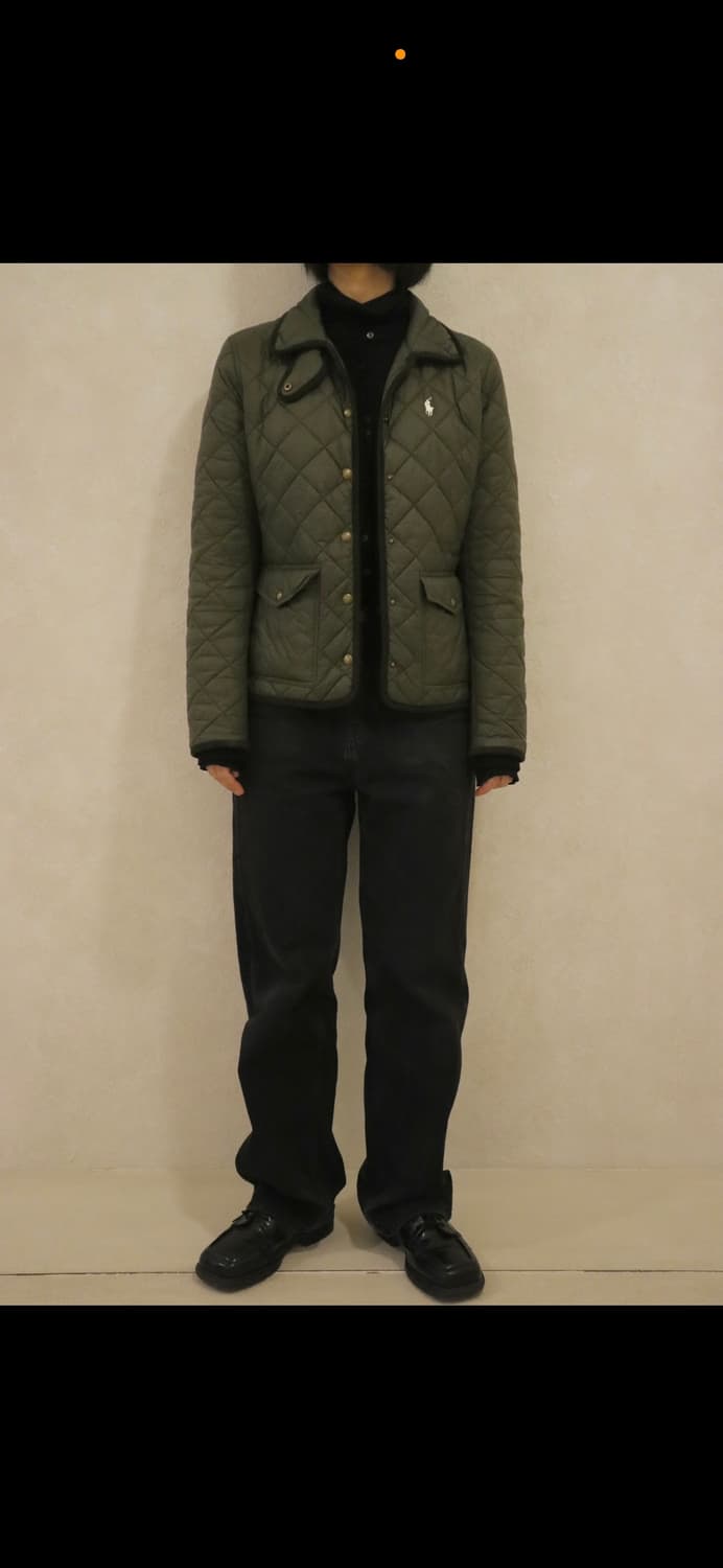 폴로 랄프로렌 퀼팅 자켓 카키색 S 상품이미지3