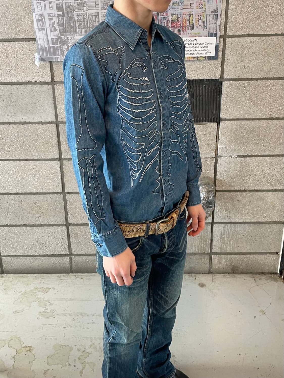 사스콰치패브릭스 본 데님 셔츠 상품이미지3